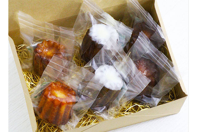 yorimichi焼菓子店のカヌレ6個セット（清瀬にんじん・清瀬ほうれん草・プレーン各2）